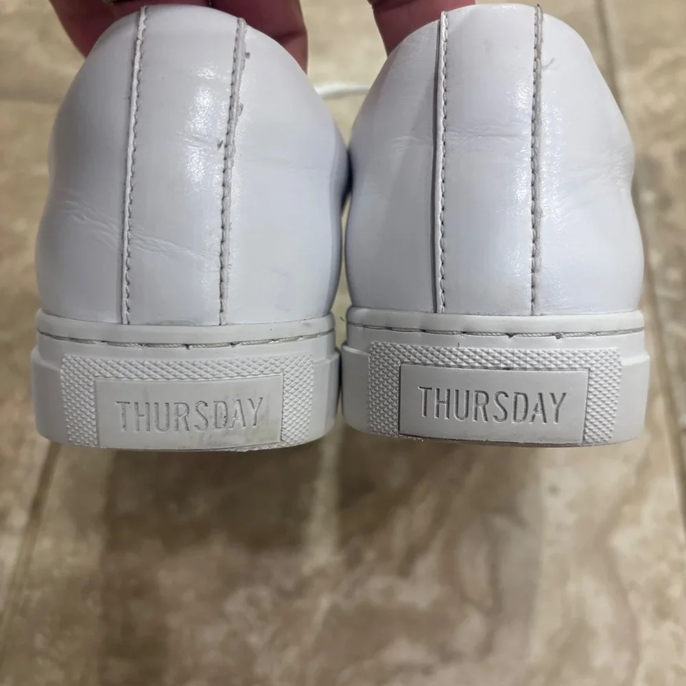 Thursday Boot Company Premier Low Top White Leather Sneakers Womens‎ 7.5